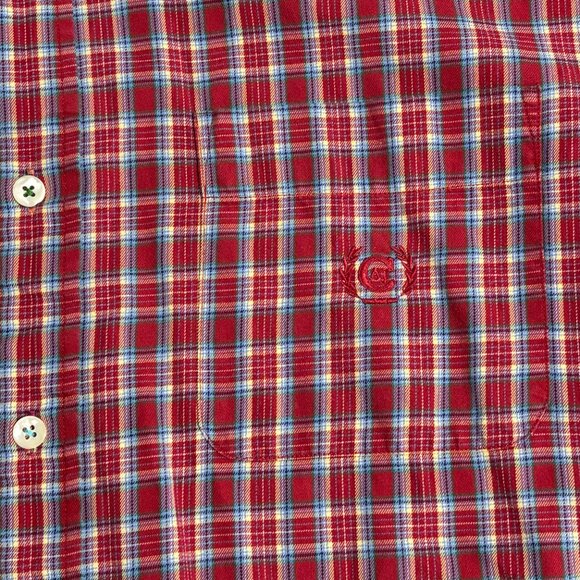 Alexander Julian Colours Men’s L Plaid Short Sleeve Button Shirt Thomaston Twill - Picture 4 of 9
